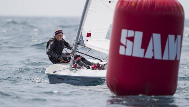 Aoife Hopkins, IRL, Women's One Person Dinghy (Laser Radial) at day two - 2015 ISAF Sailing WC Weymouth and Portland © onEdition http://www.onEdition.com